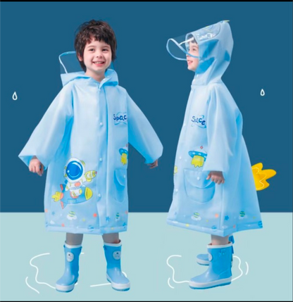 Car Print Umbrella + Blue Planet Raincoat
