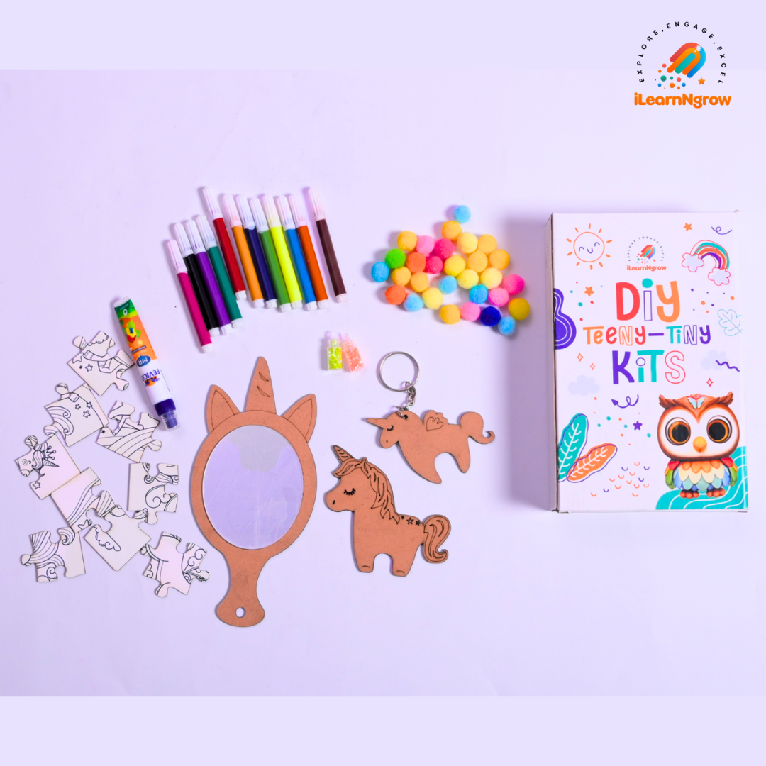 ILG Teeny Tiny Unicorn Painting Kit + Teeny Tiny Unicorn Door Handle and Name Plate