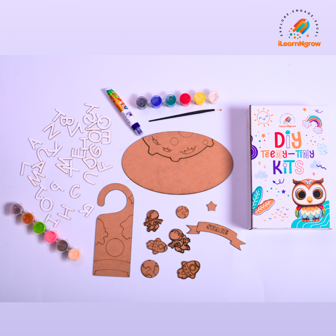 Teeny Tiny Space Door Handle And Name plate + Teeny Tiny Animal Painting Kit