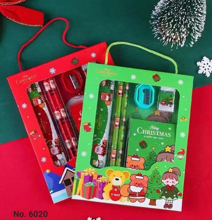 Christmas Theme Pencil Box Stationery Set
