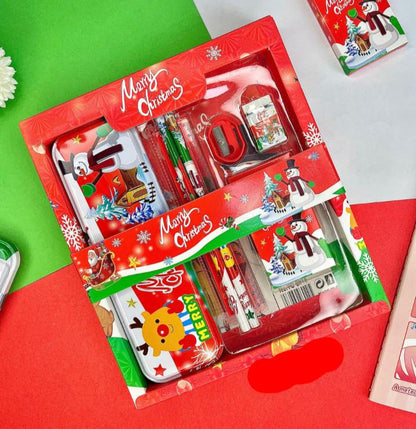 Christmas Theme Pencil Box Stationery Set