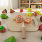 Wooden Cutting Fruit Magnetic Basket