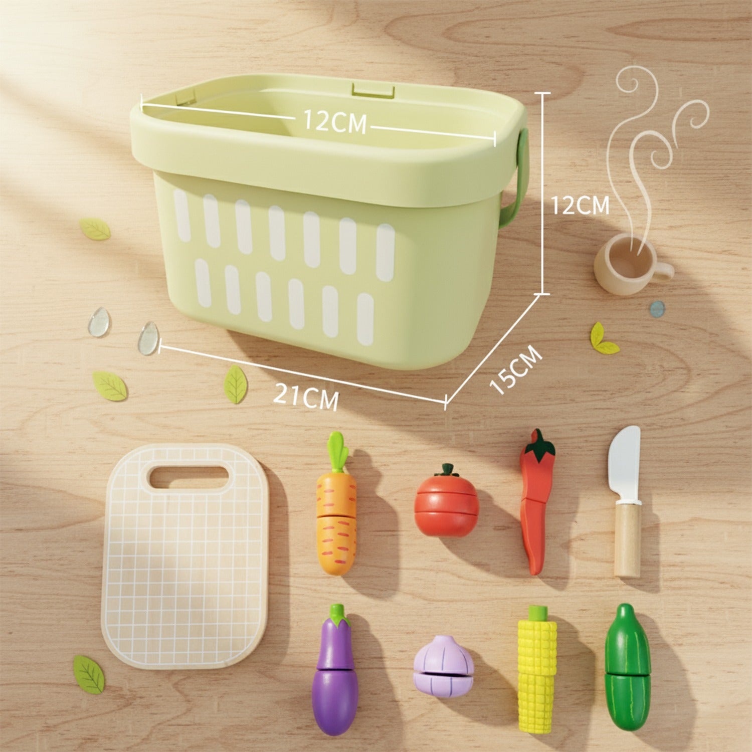Wooden Cutting Vegetable Magnetic Basket