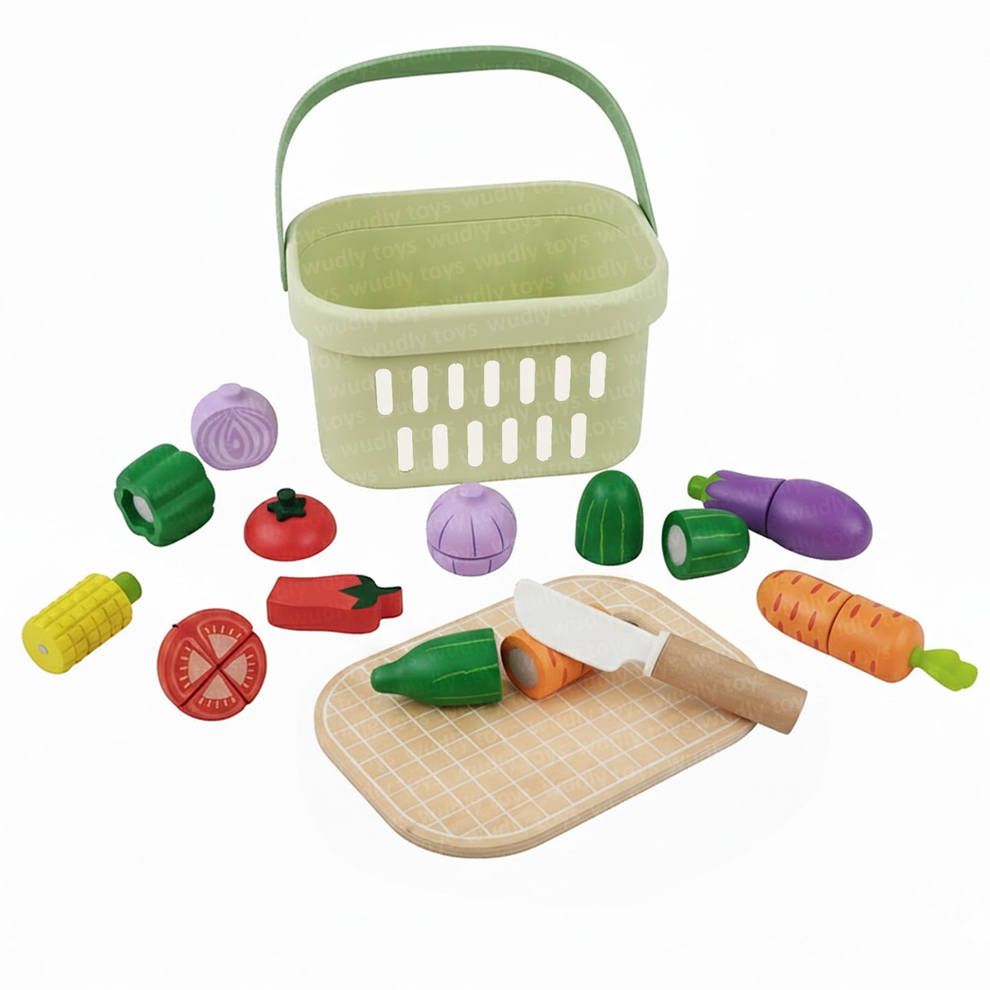 Wooden Cutting Vegetable Magnetic Basket