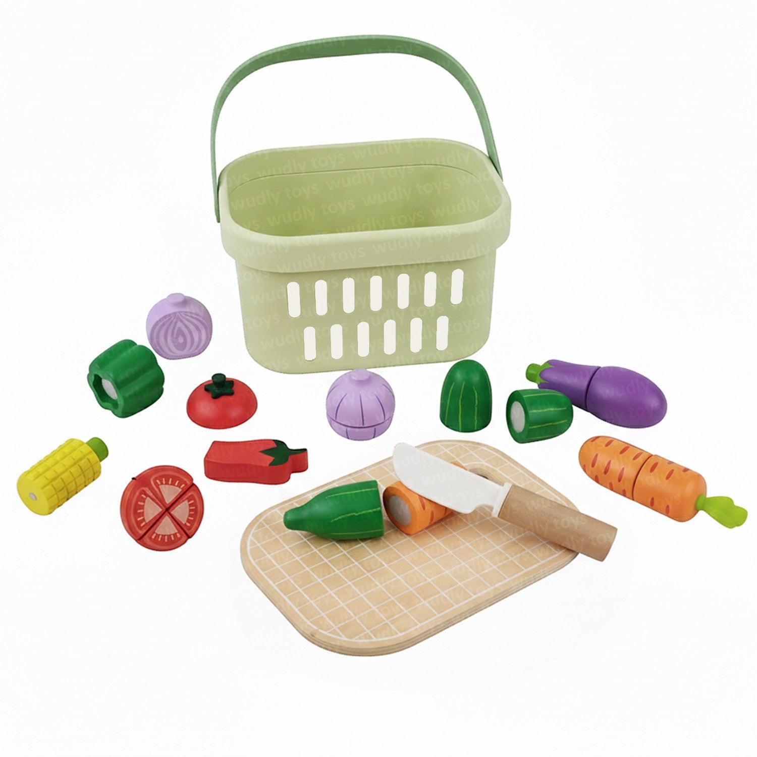Wooden Cutting Vegetable Magnetic Basket