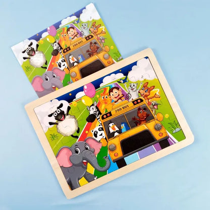 Zoo Theme Wooden Jigsaw-24 pieces - Kee&Ka