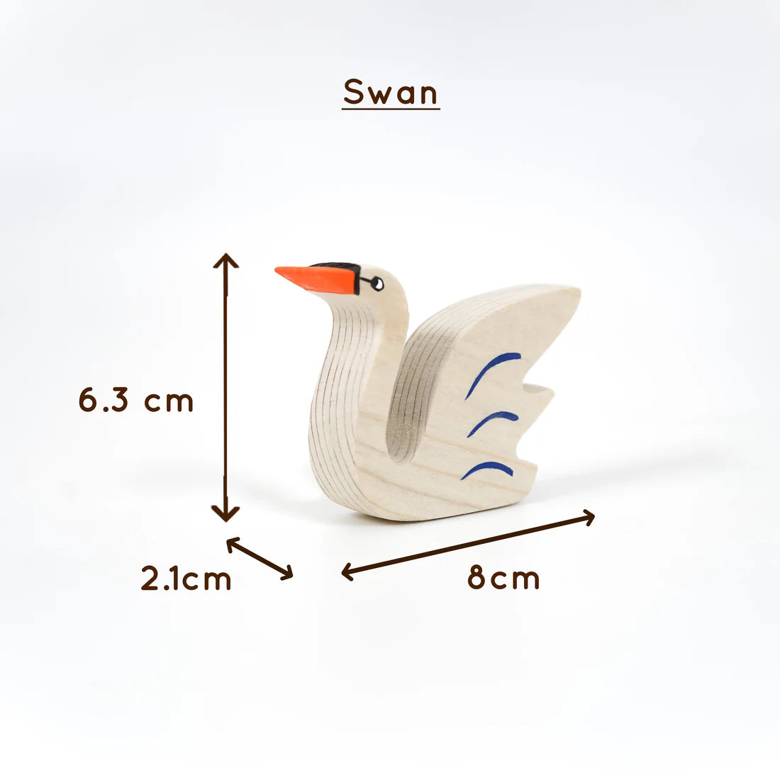 MoonBirds Wooden Bird Figurine Set – Neem Wood Montessori Toys