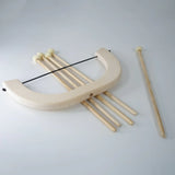 Handmade Wooden Bow and Arrow Set with Pom-Pom Arrows – Eco-Friendly Outdoor Archery Toy for Kids