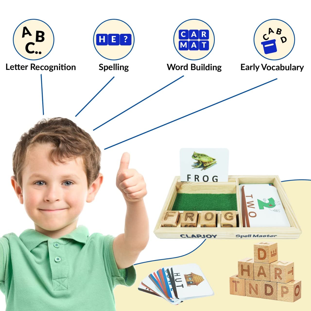 Clapjoy Cubello Spell Master and Math Master - Kee&Ka