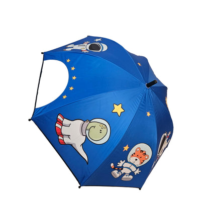Transparent Window Space + Blue Fish Raincoat