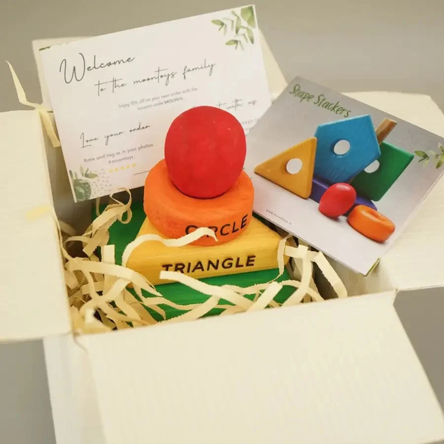 Wooden Shape Stacker (Color - Rainbow)