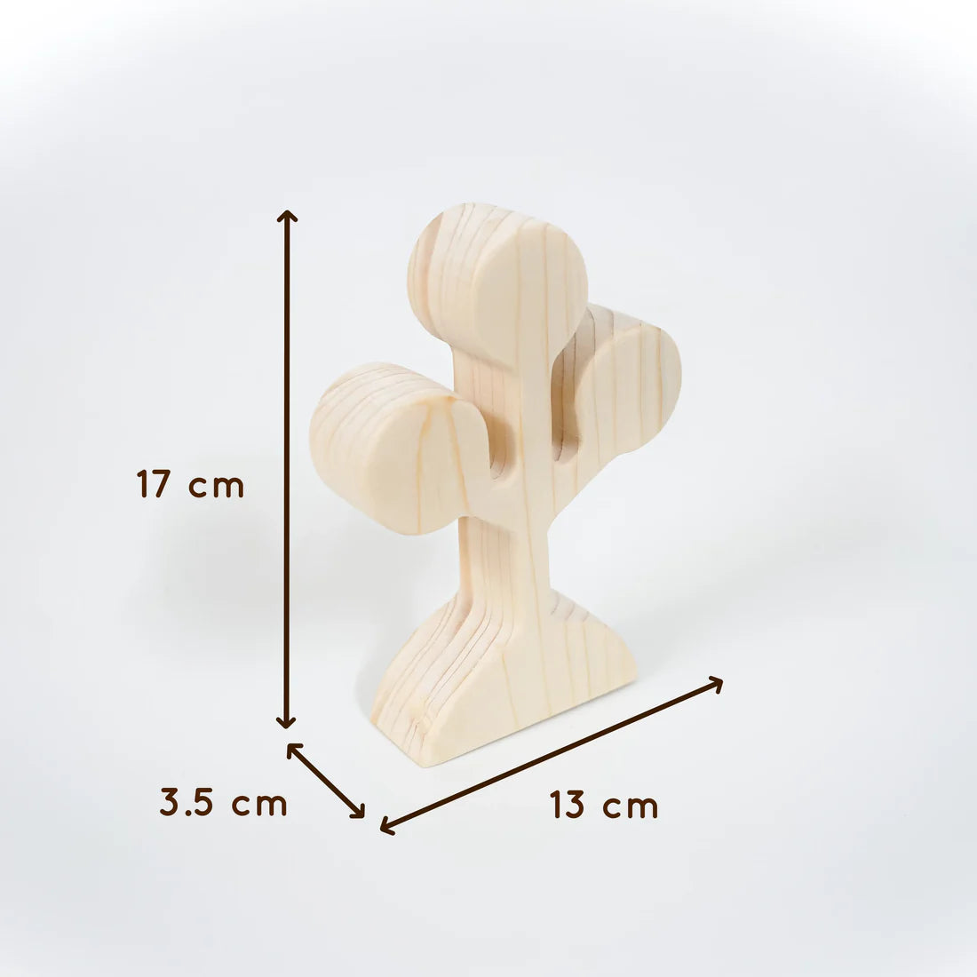 Natural Wooden Circular Leaf Tree Toy