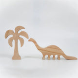 Natural Jurassic Toy Set – Eco-Friendly Wooden Dinosaur Toy Set