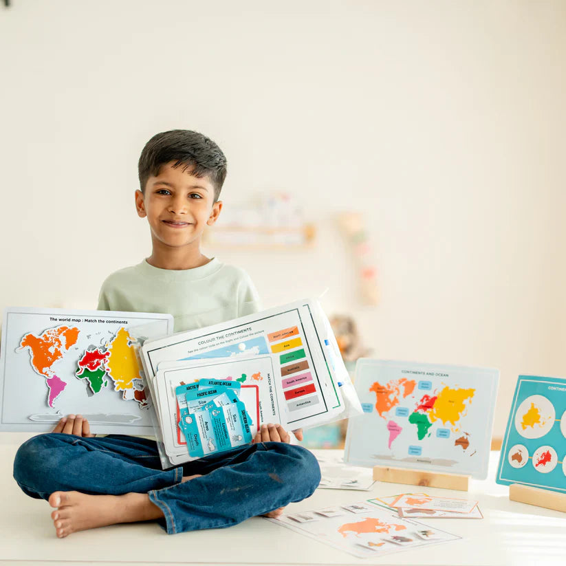 Continents and Oceans Kit (Ages 3 to 7 years) - Kee&Ka