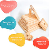 Pyramid Square Wooden Stacker