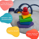 Wooden Shape Stacker (Color - Rainbow)