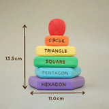 Wooden Shape Stacker (Color - Rainbow)