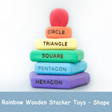 Wooden Shape Stacker (Color - Rainbow)