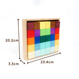 Wooden Toys – Rainbow Blocks Set- 30 Blocks 1 Tray