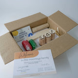 Animal Footprint Stamp Set with Wooden Rolling Pin and Knife