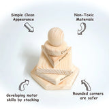 Montessori Wooden Shape Stacking Toy Set for Early Learning