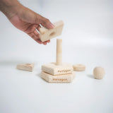 Montessori Wooden Shape Stacking Toy Set for Early Learning