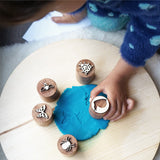 Eco-Friendly Wooden Insect Stamp Set for Toddlers | Montessori Playdough Learning Toy