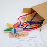 Magical Wooden Star Wand with Ribbons
