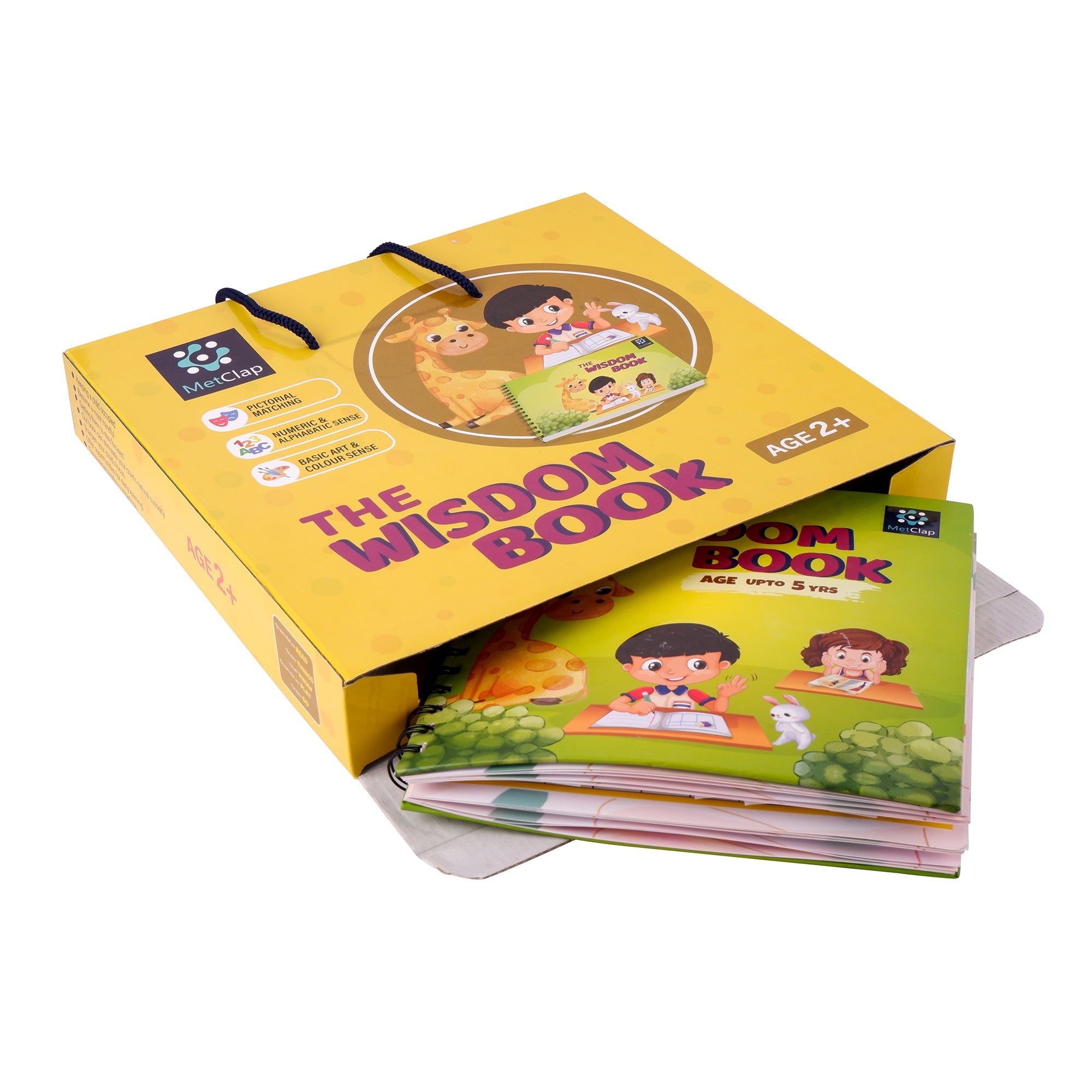 MetClap Wisdom Book Learning Velcro Book Help Kids Learn Via 30 Activities - (1 to 3 Years) Montessori Busy Book for Preschool - Kee&Ka