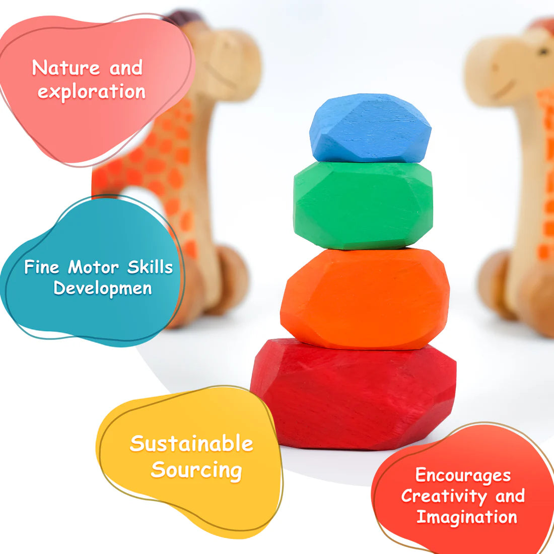 Wooden Zen Blocks (Balancing Blocks) 6 blocks – KeeandKa